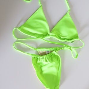 Neon green bikini